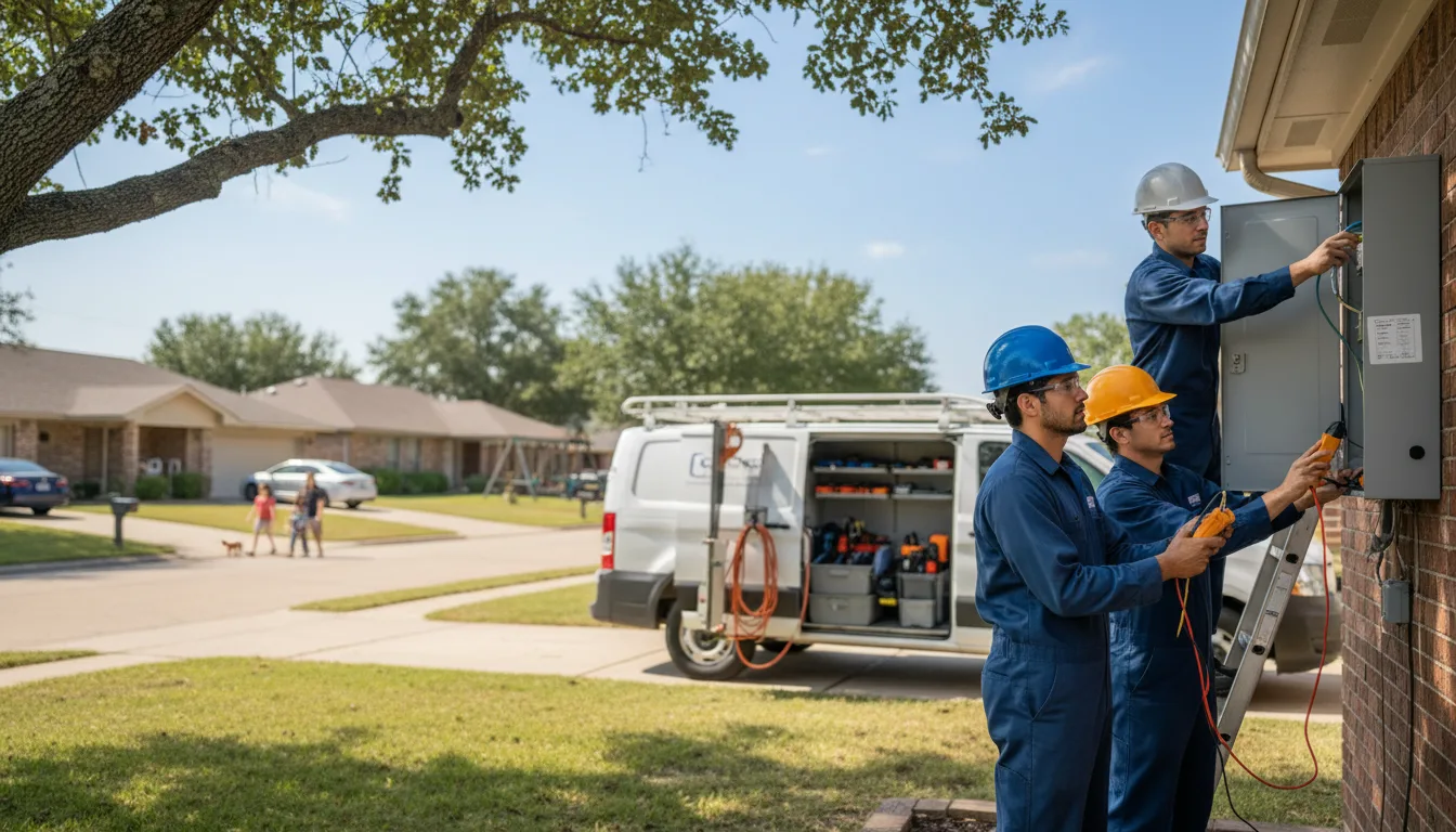 Certified electrician providing emergency electrical services in Russell, IA